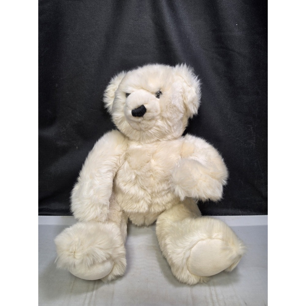 Restoration Hardware Baby & Child Luxe Faux Fur White Teddy Bear Plush Toy